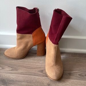 Stylish Two-Tone Women's Boots